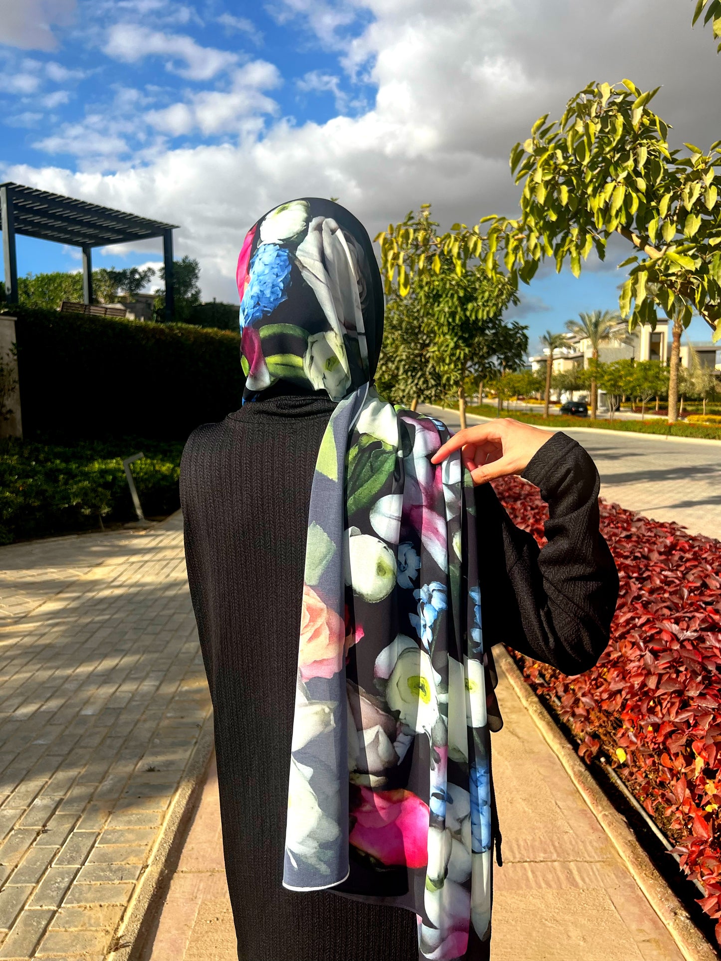 The floral scarf