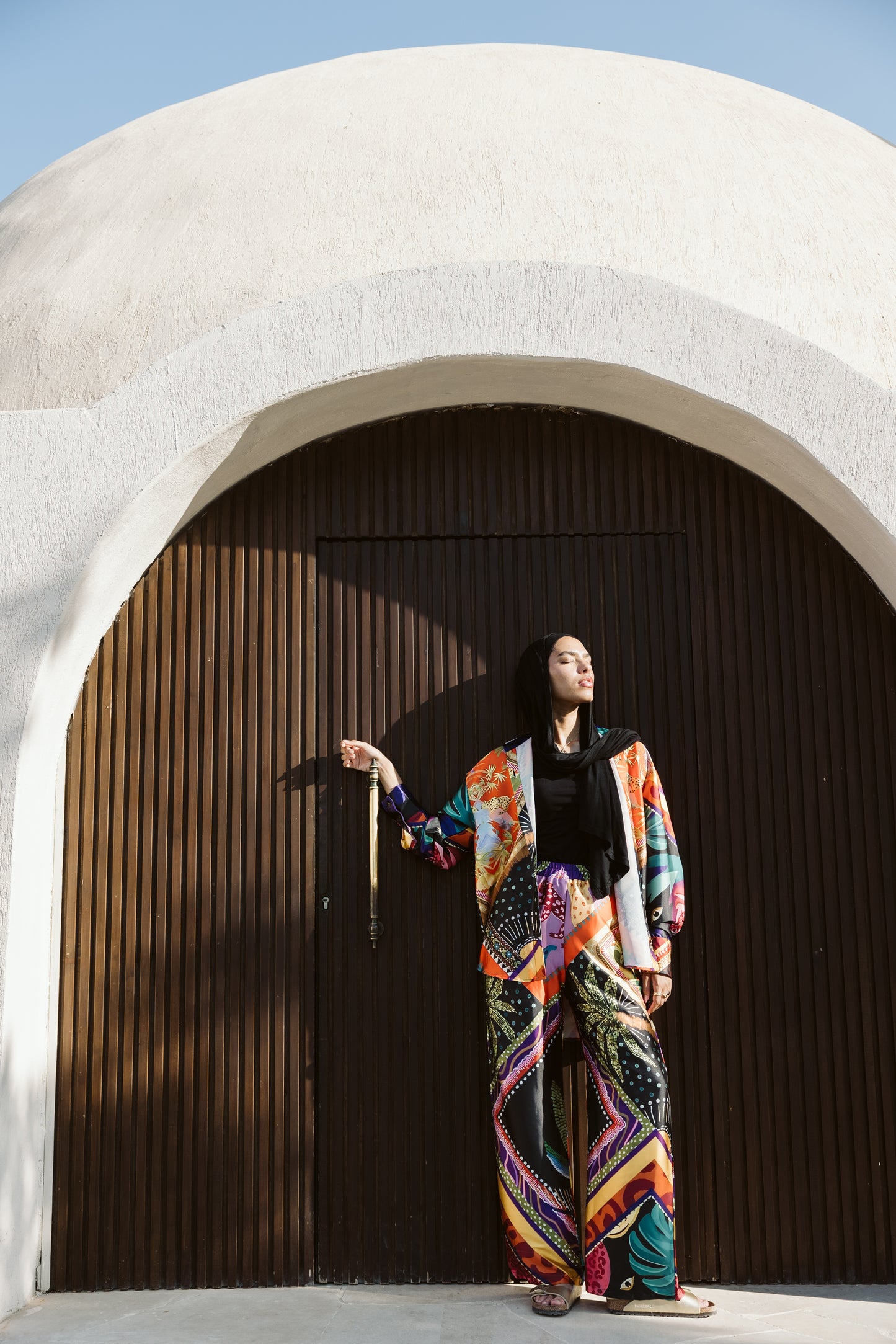 The palm silk set