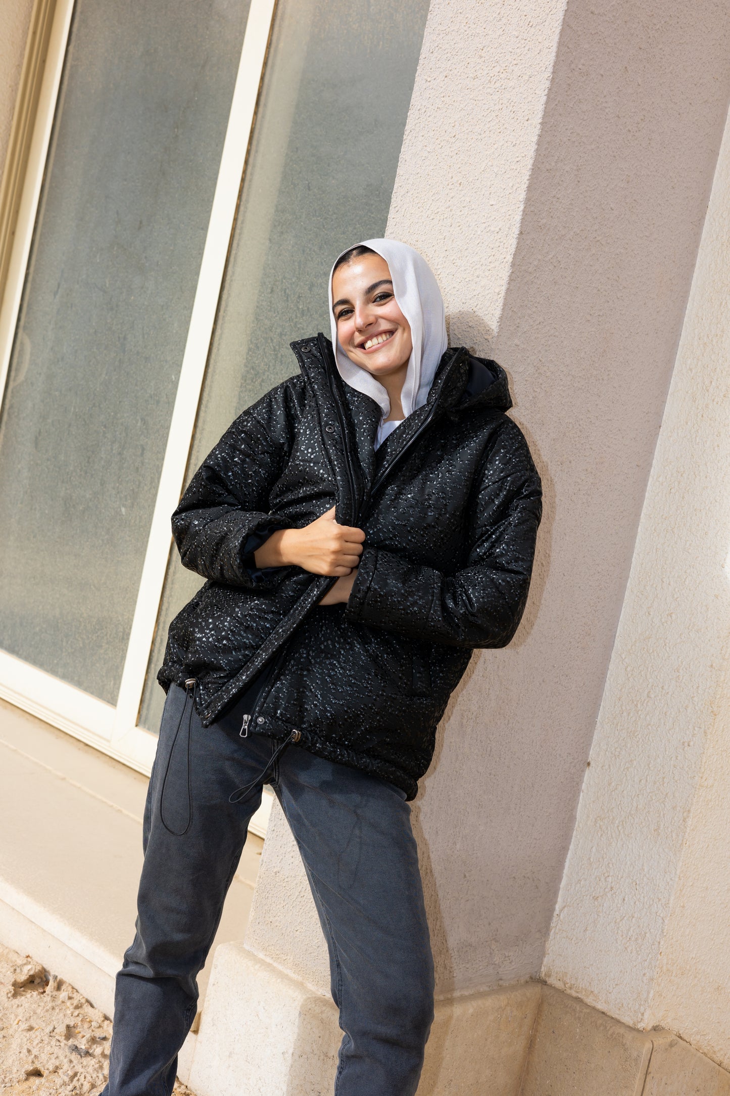 The dotted puffer in black