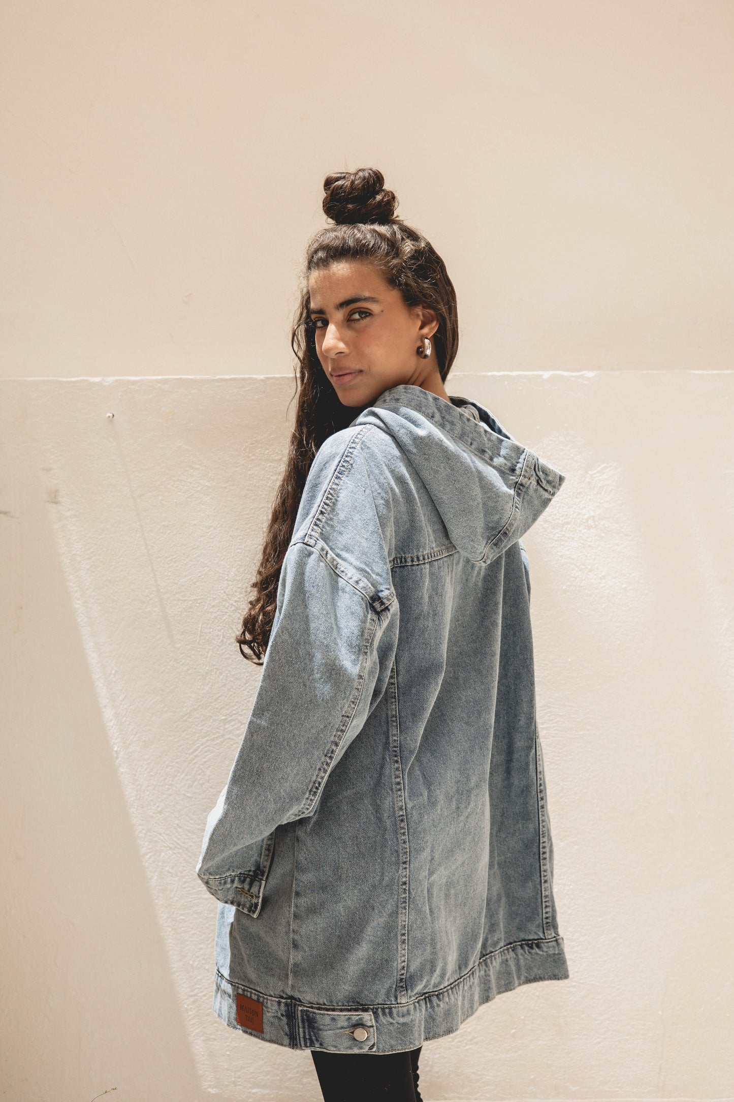 Girl in the hood denim in blue
