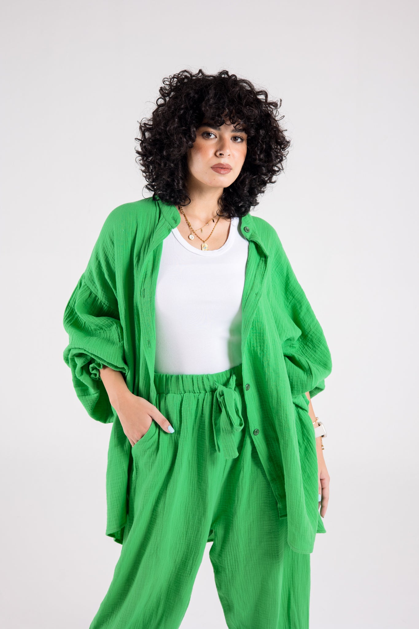 Sulley set in royal green