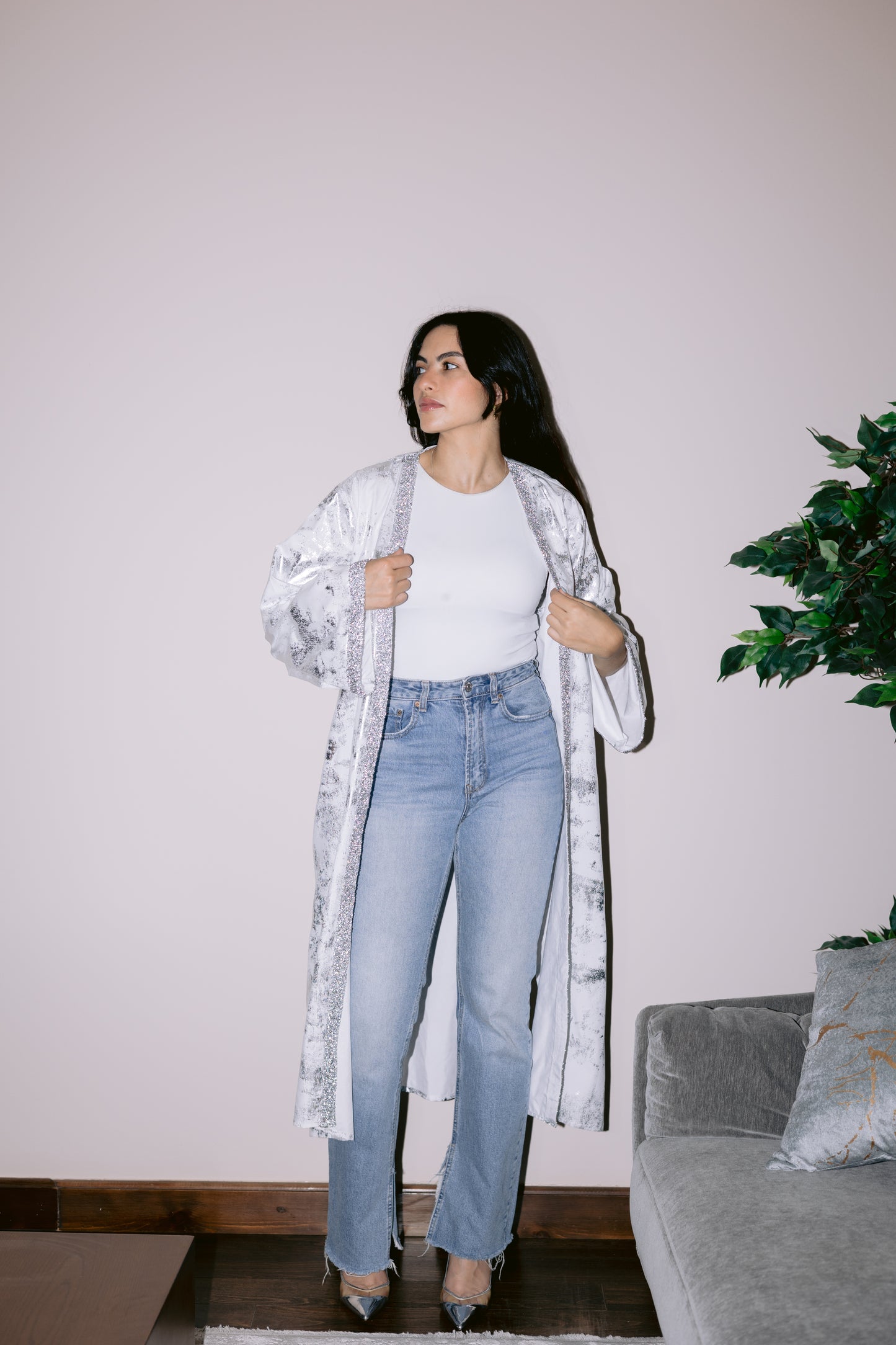 Mia kimono in silver