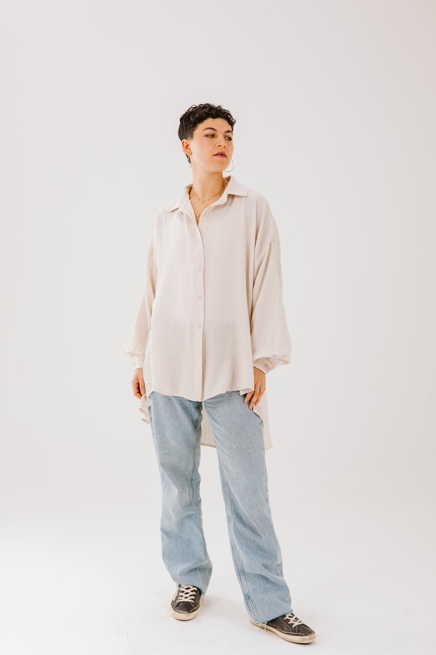 Airy chemise in beige