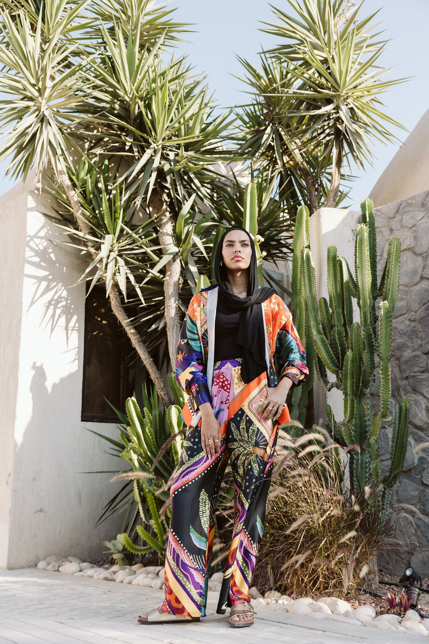The palm silk set