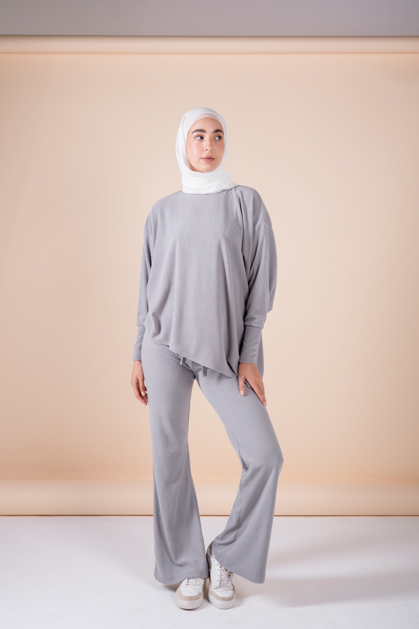 The velvet set in grey