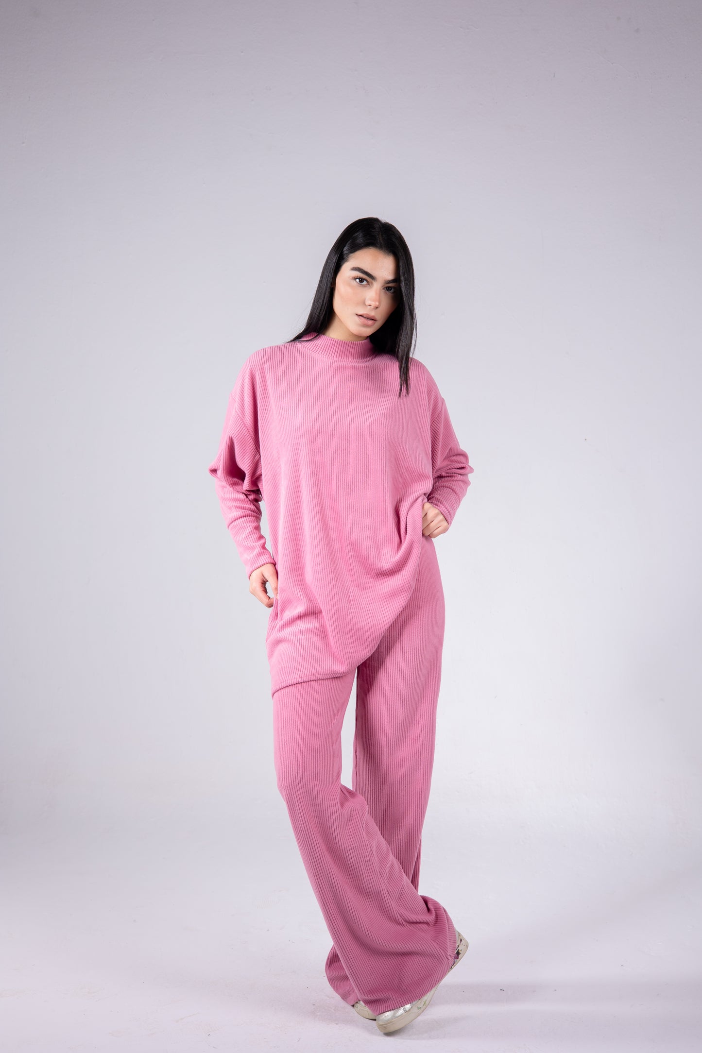 Velvet set in pink