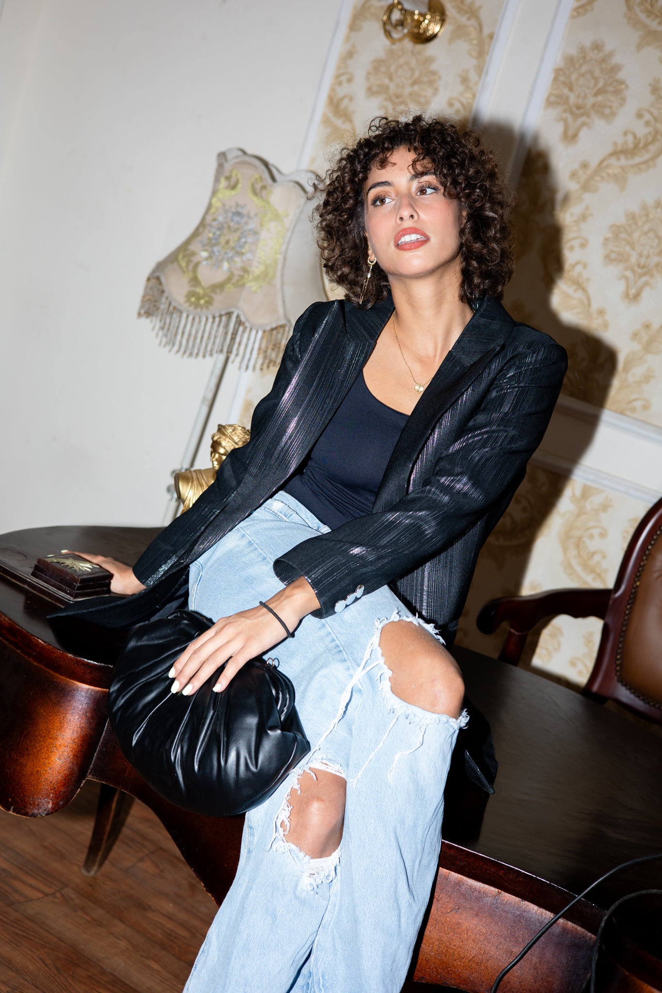Rosa blazer in black