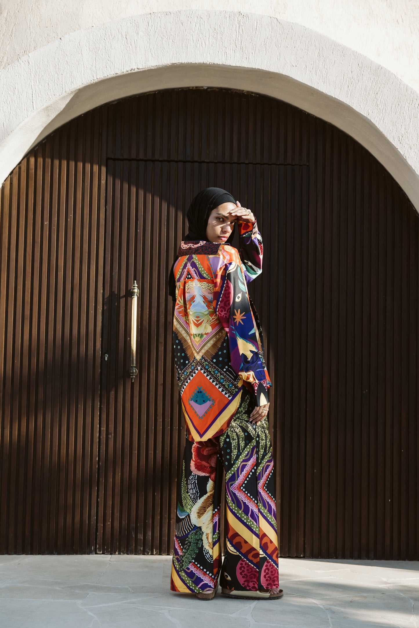 The palm silk set