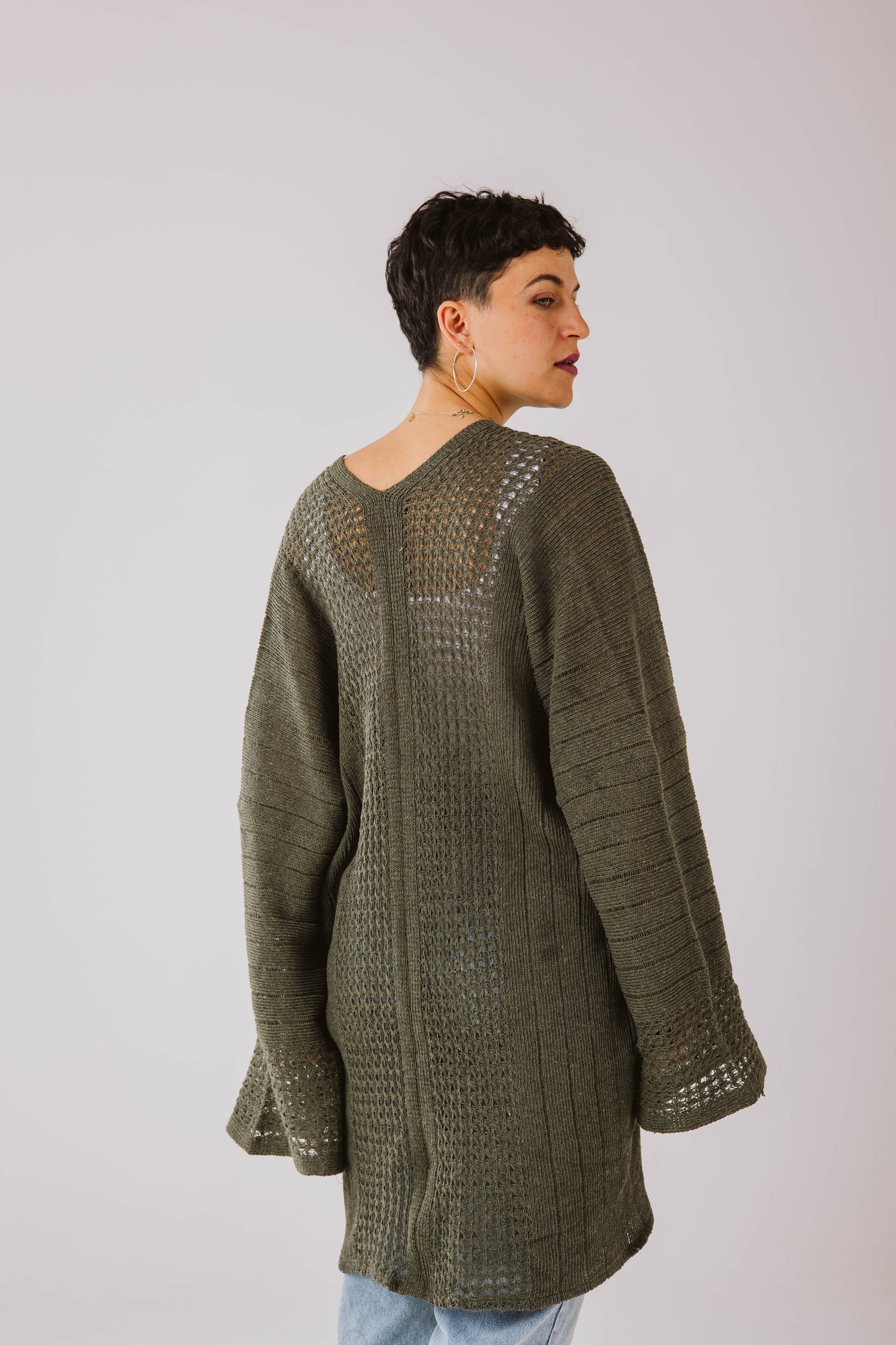 Aura knit top in olive