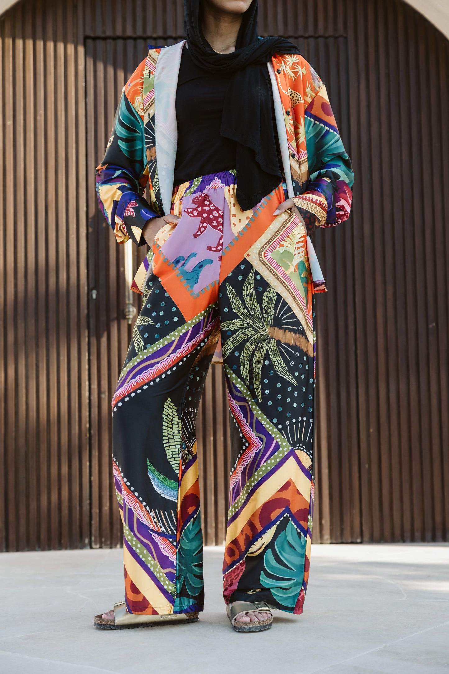 The palm silk set
