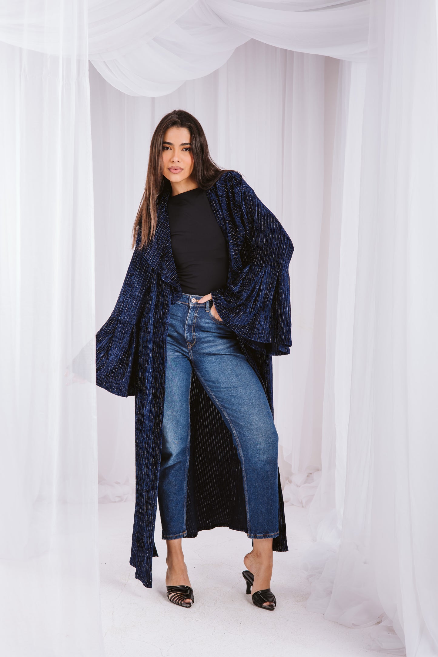 Urth kaftan in navy