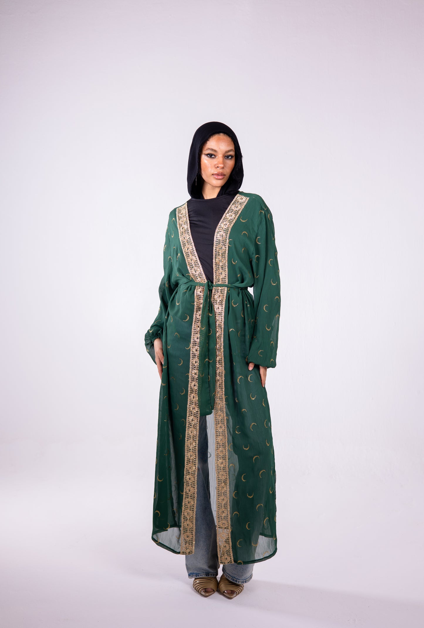 The crescent kaftan in green