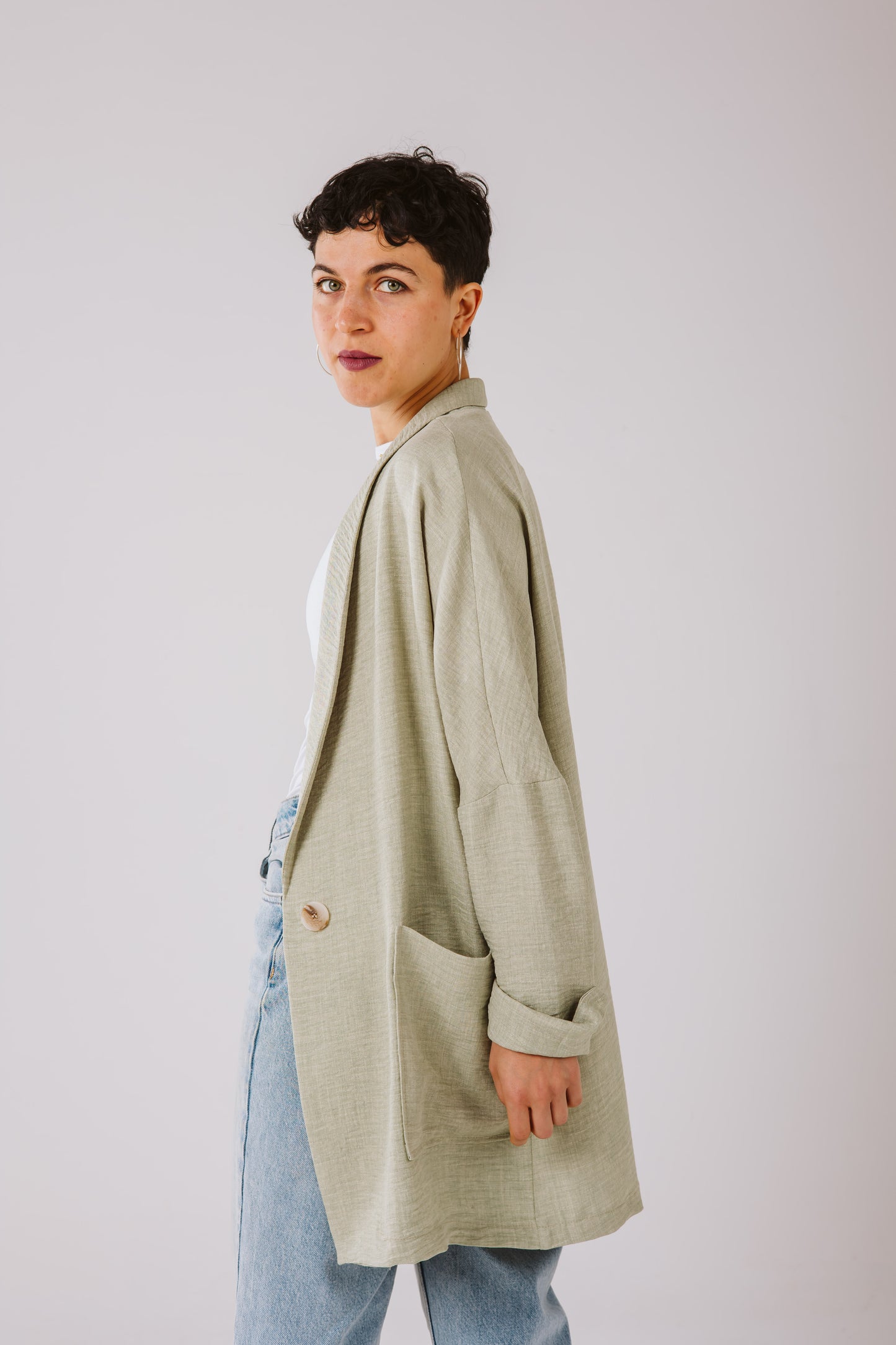 Not so serious blazer in mint.