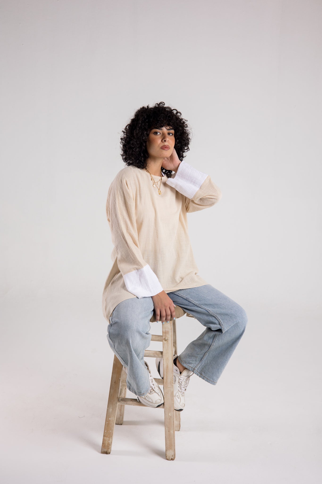 Put me on shirt in beige