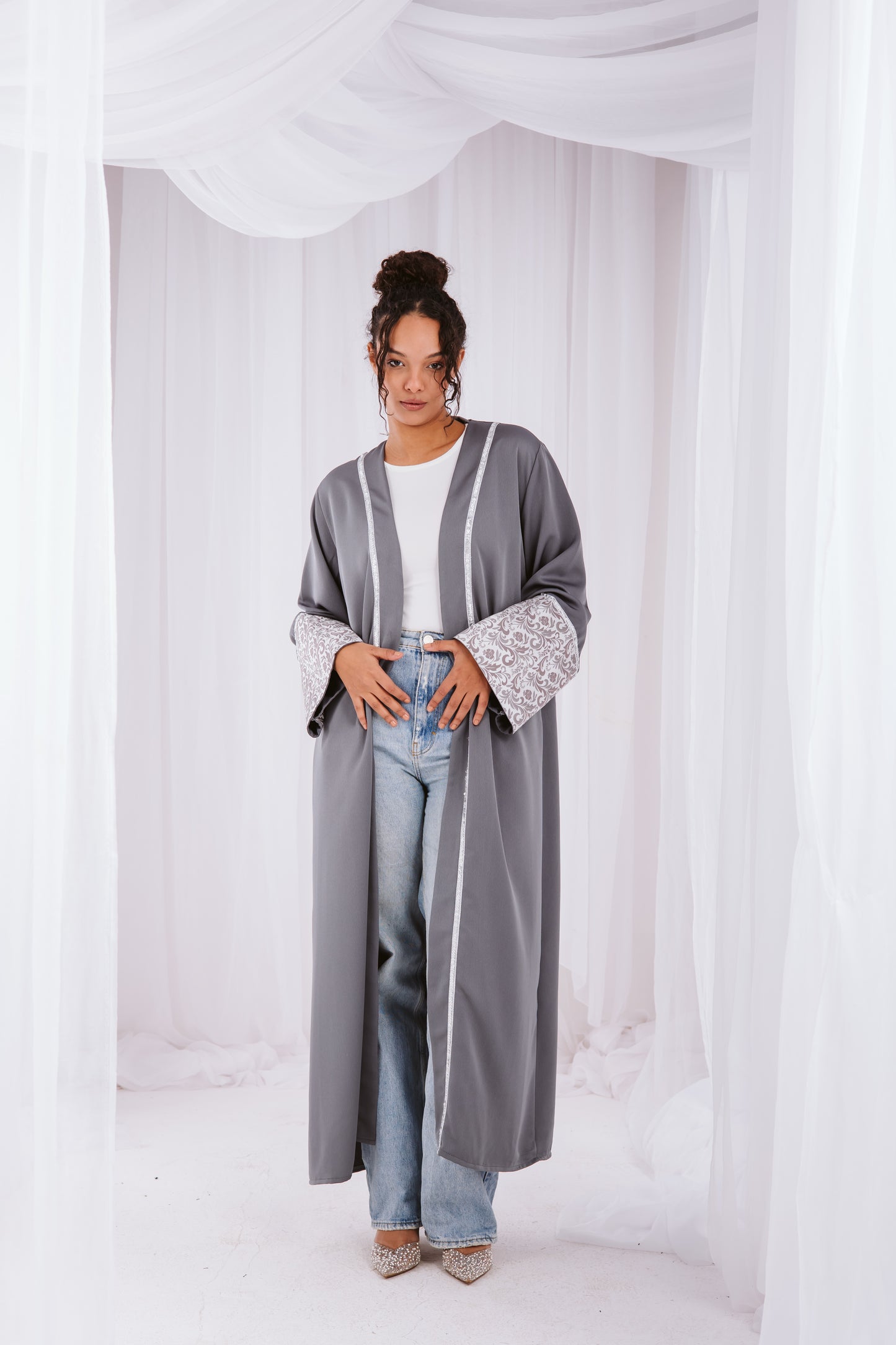Zahra kaftan in grey