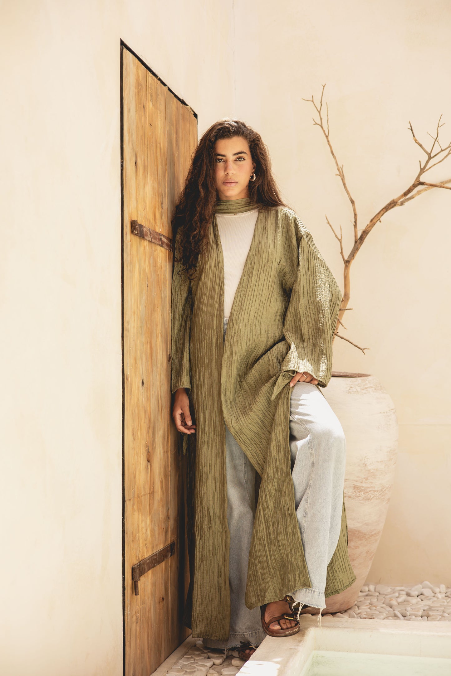 Crushed kimono in mint