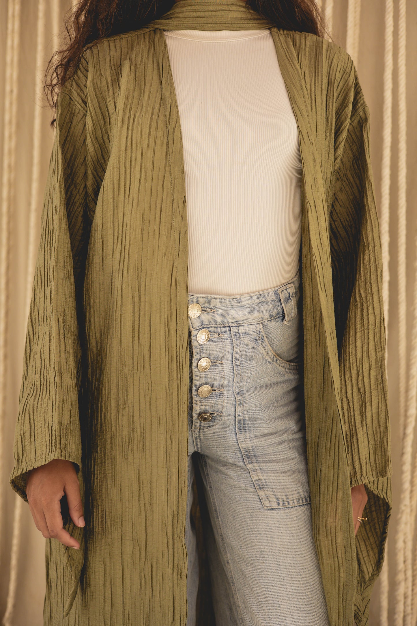 Crushed kimono in mint