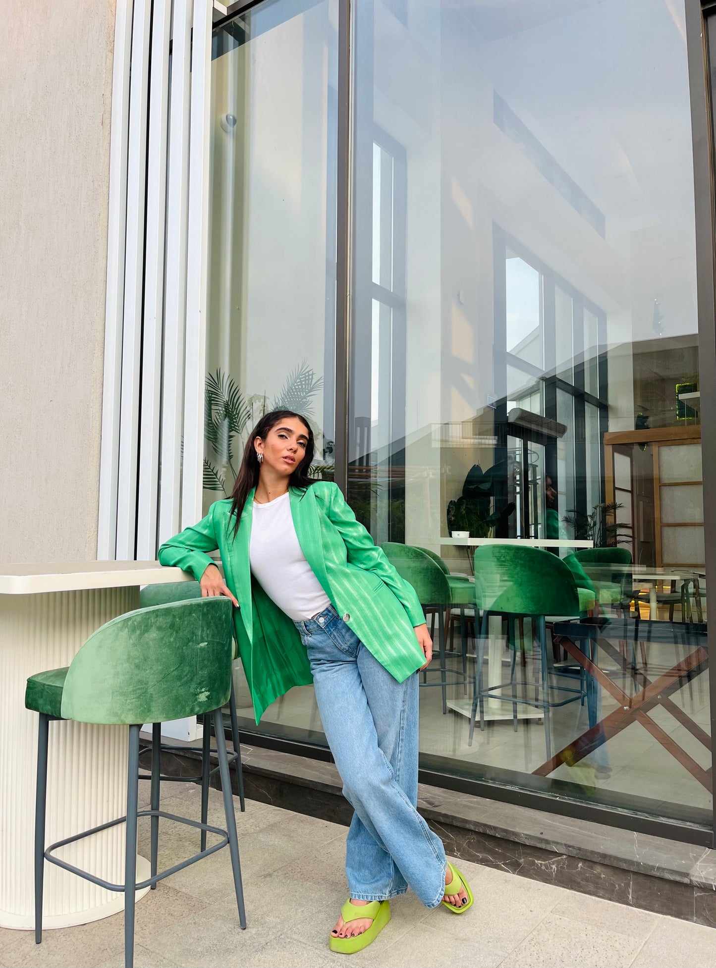 Rosa blazer in royal green