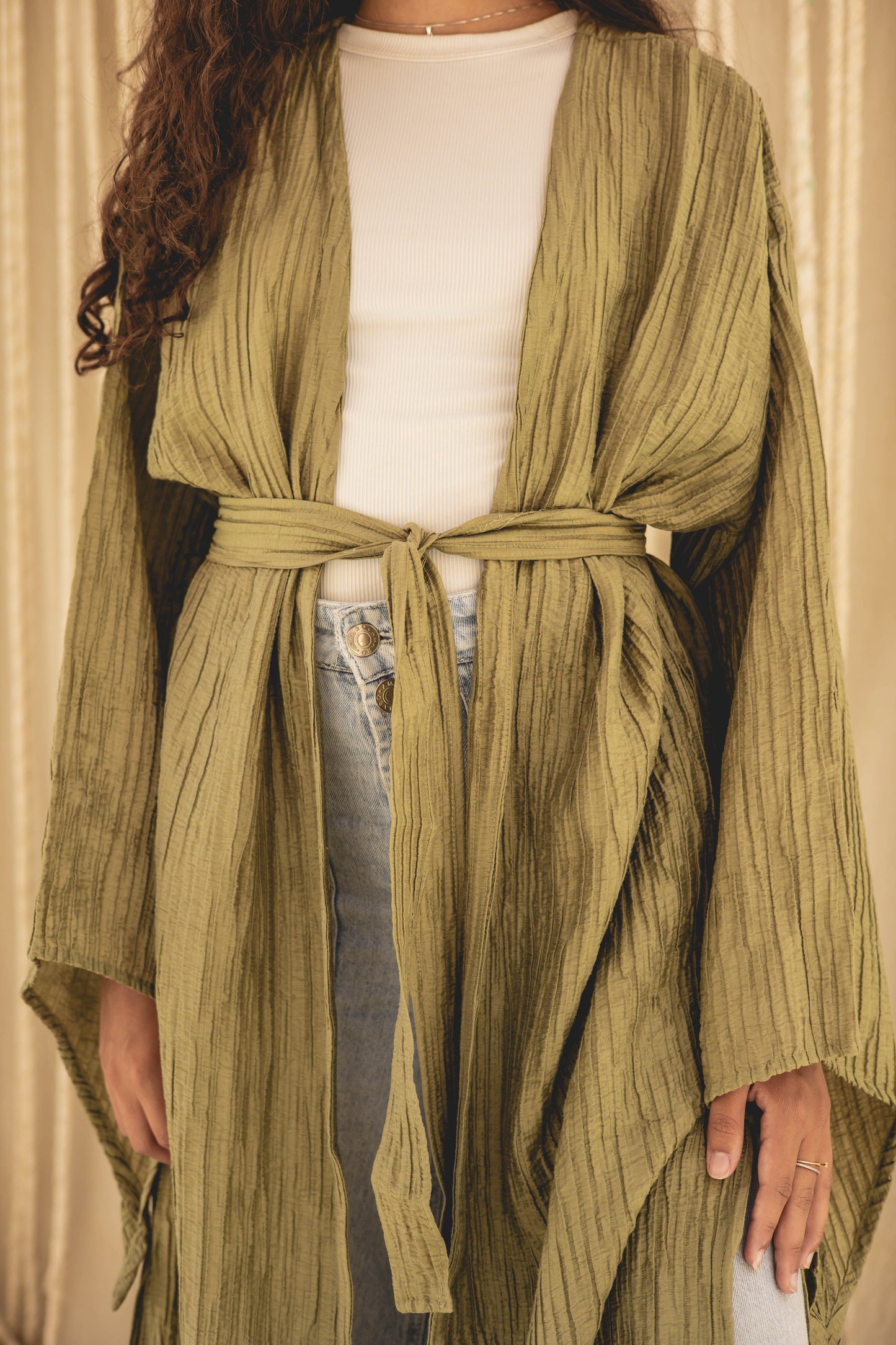 Crushed kimono in mint