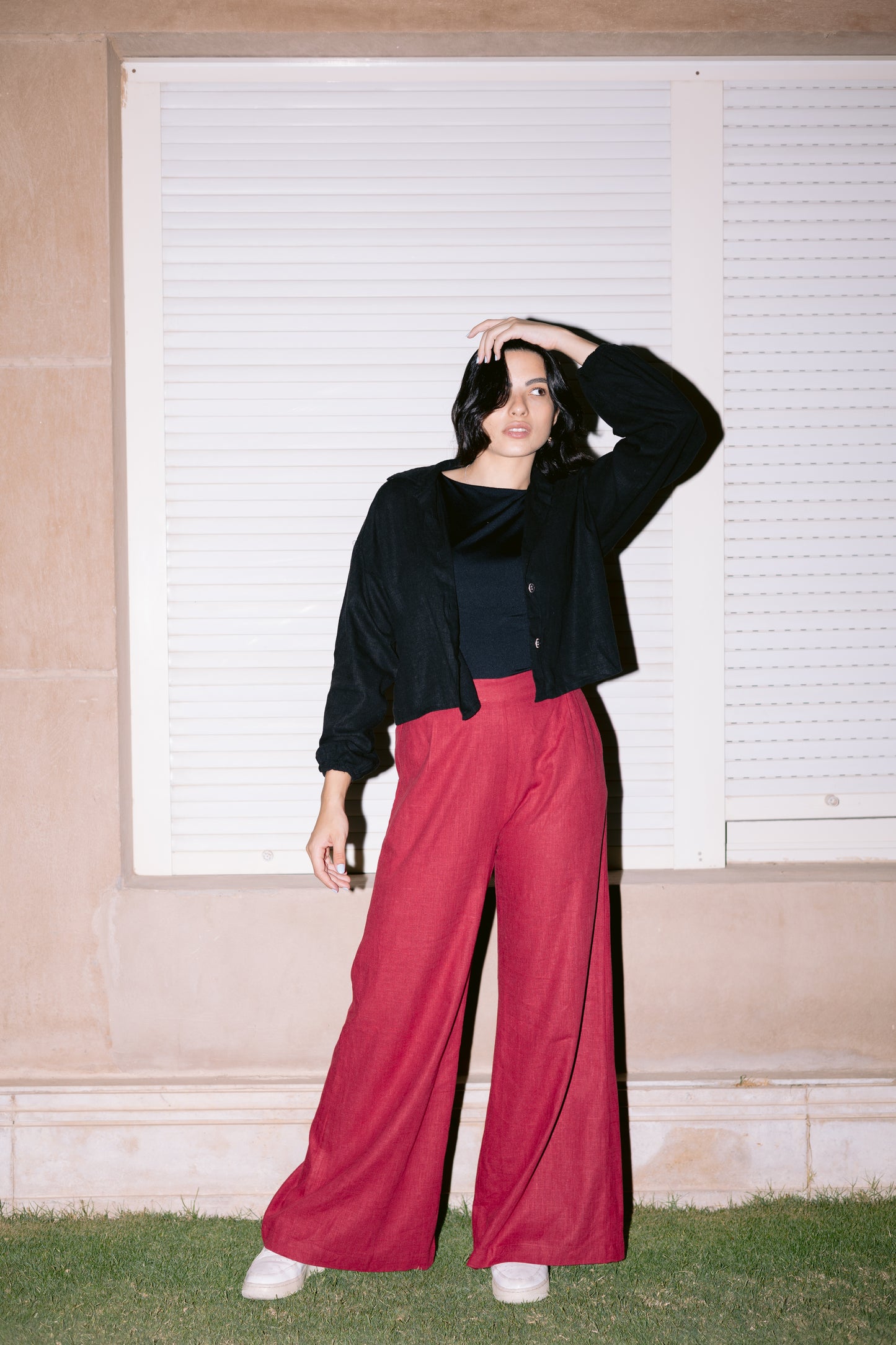 Linea pants in maroon