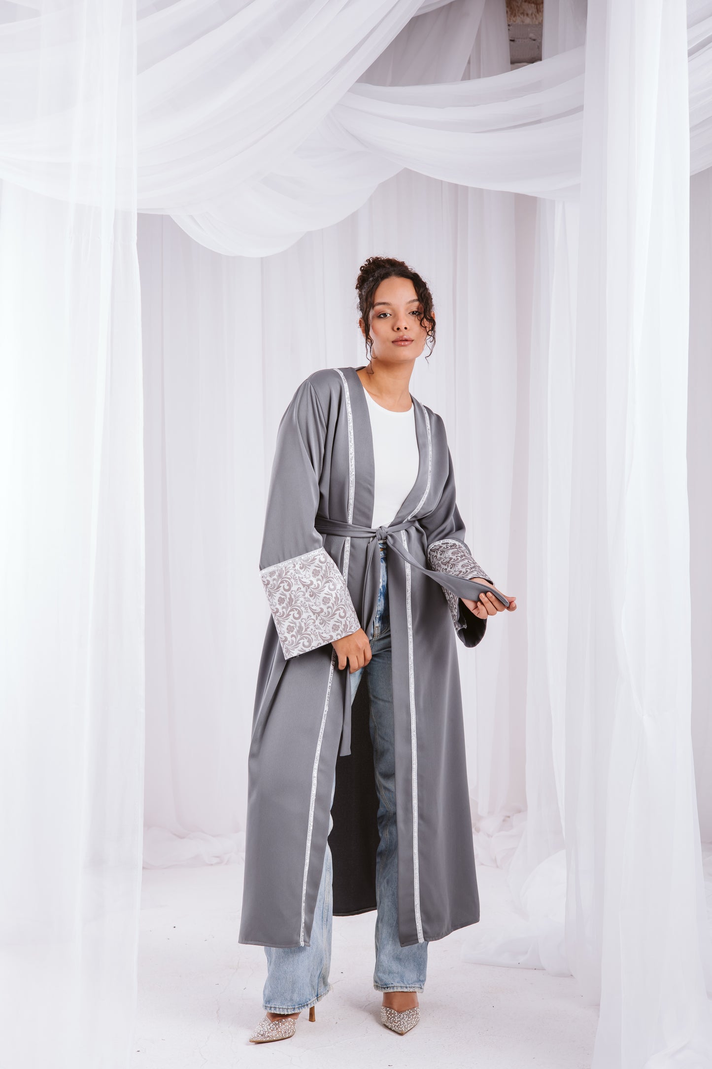 Zahra kaftan in grey