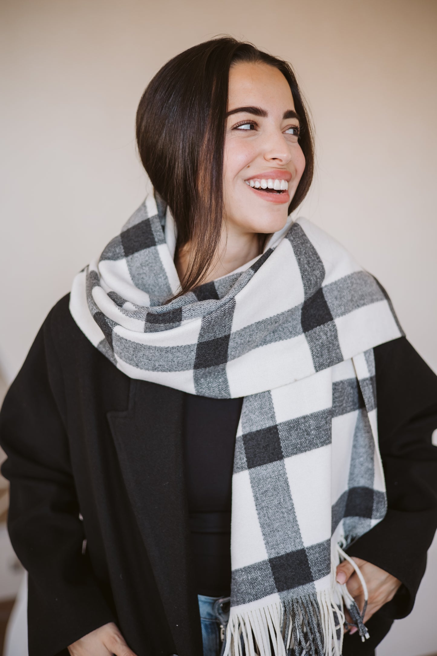 Wool blend shawl