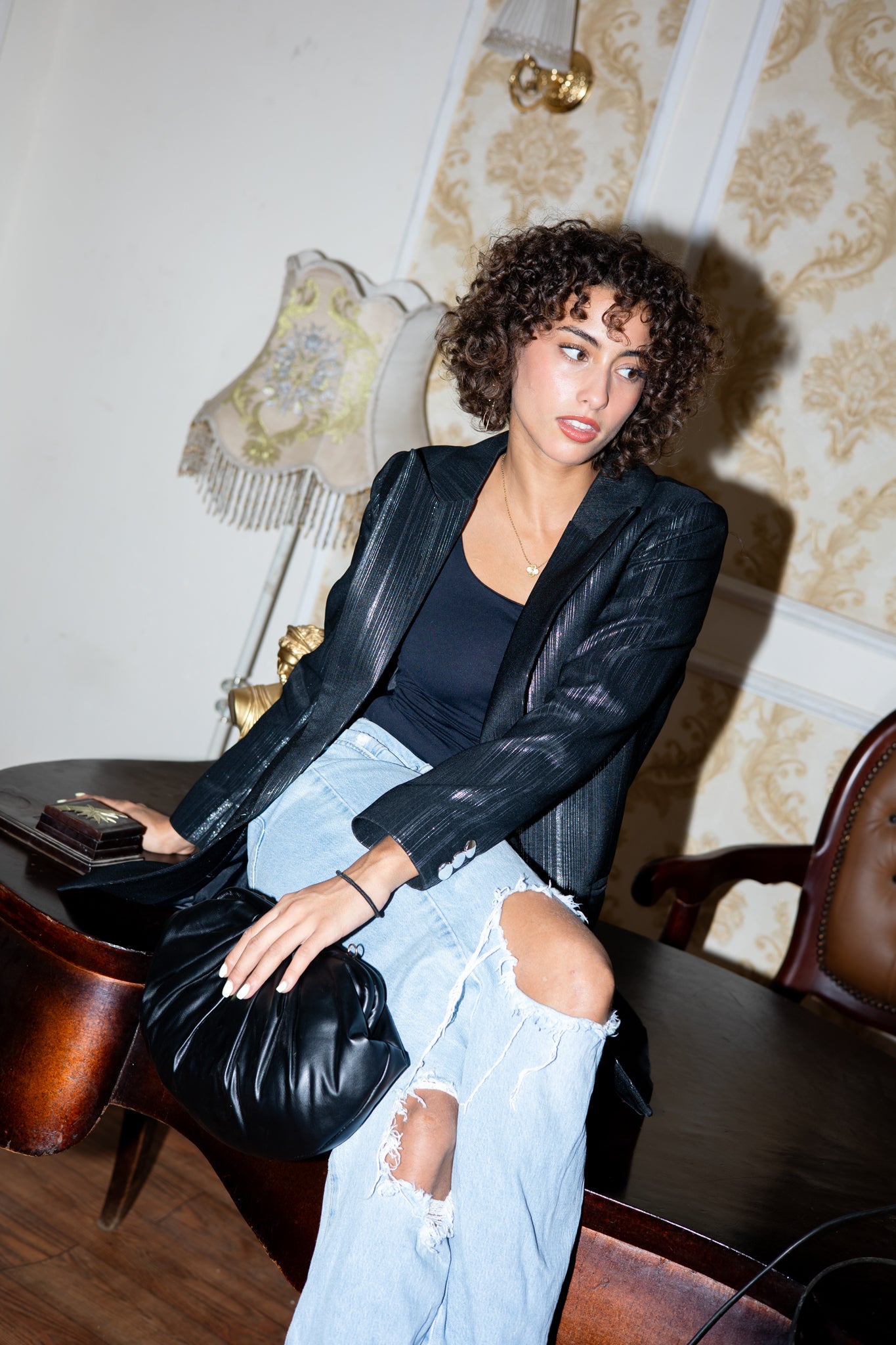 Rosa blazer in black