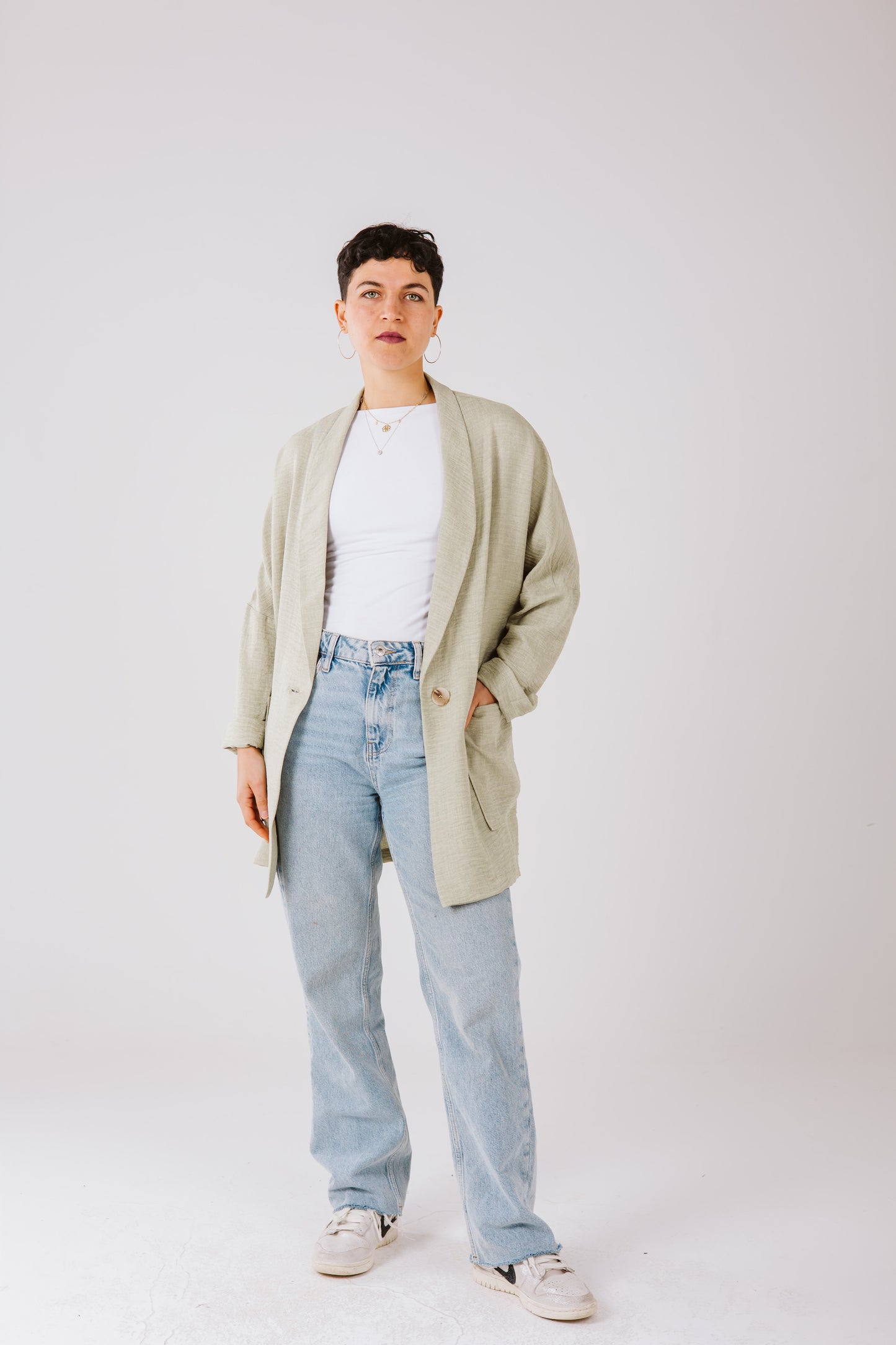 Not so serious blazer in mint.