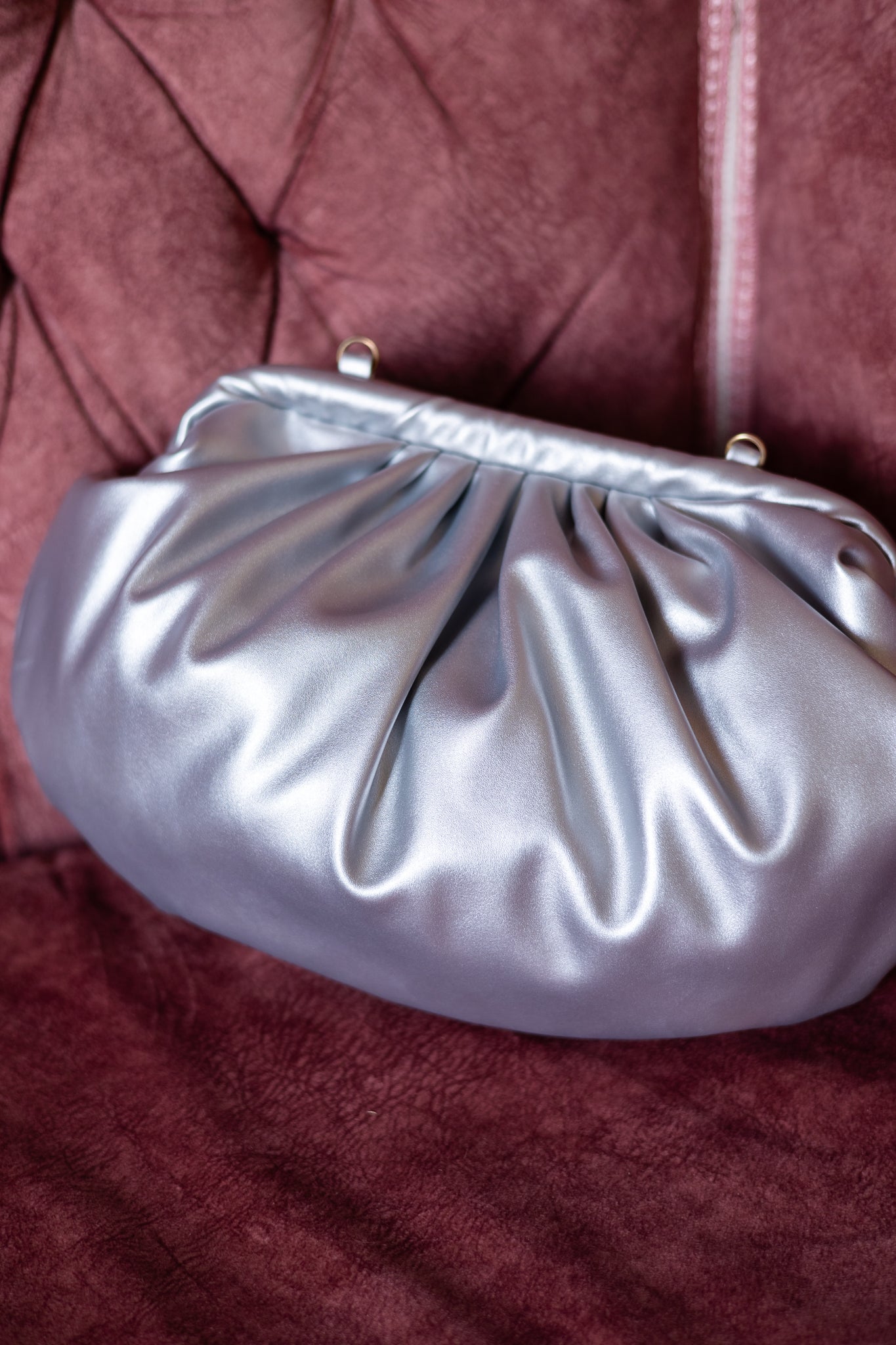 Statement clutch in silver (Pre order)
