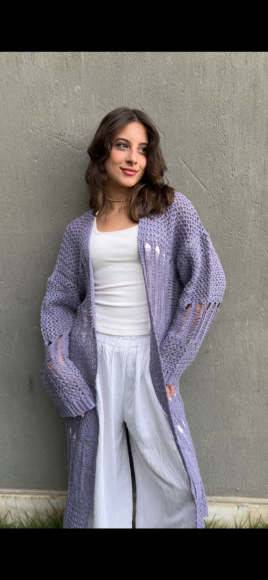 SeaSide Cardigan in Lavender