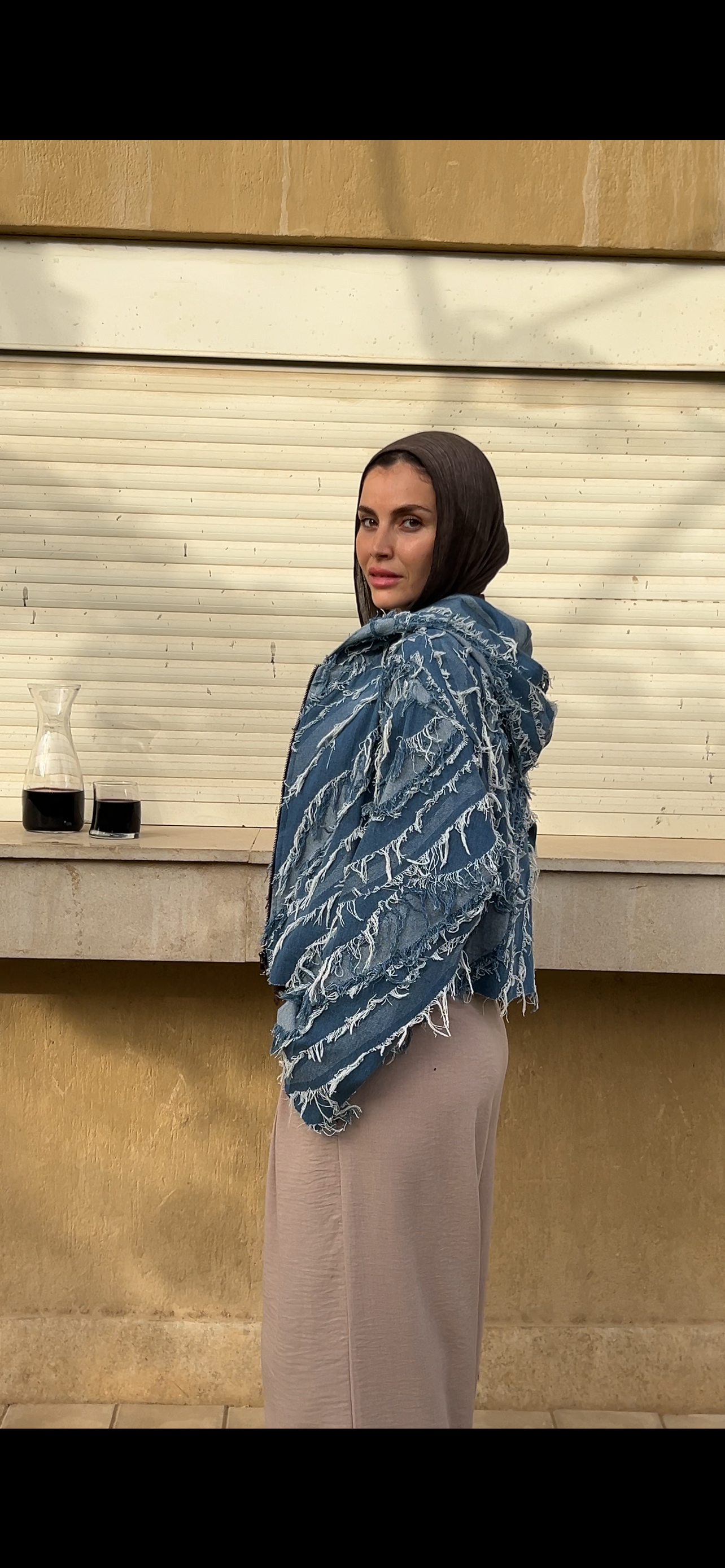 Shredded denim Jacket