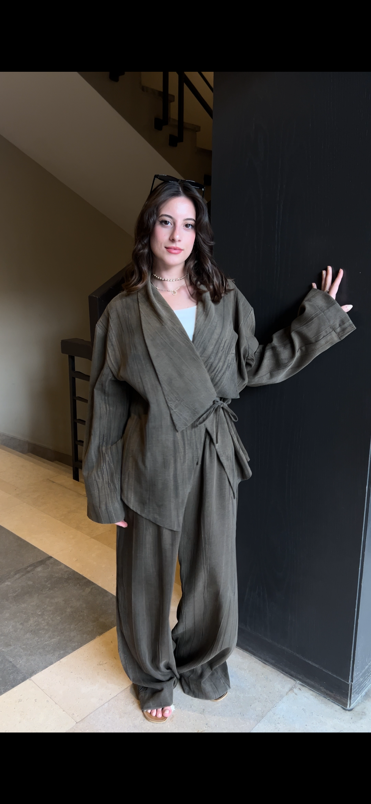 Nomade wrap set in Brown