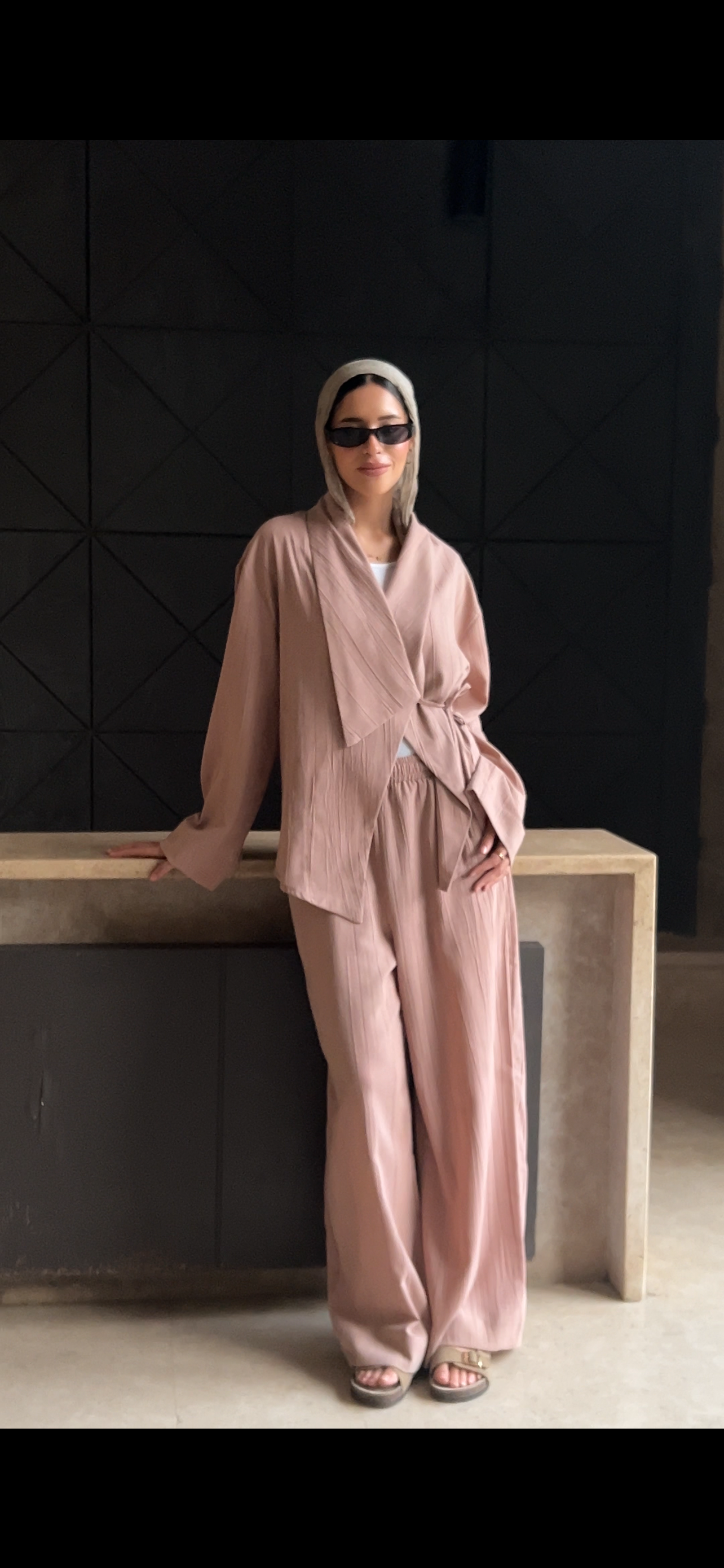 Nomade wrap set in Pink