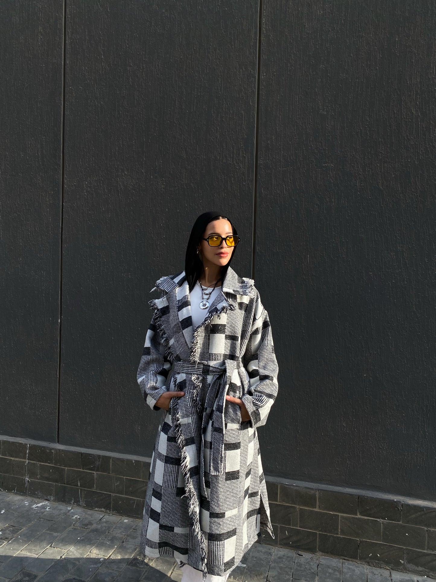 Checkered coat