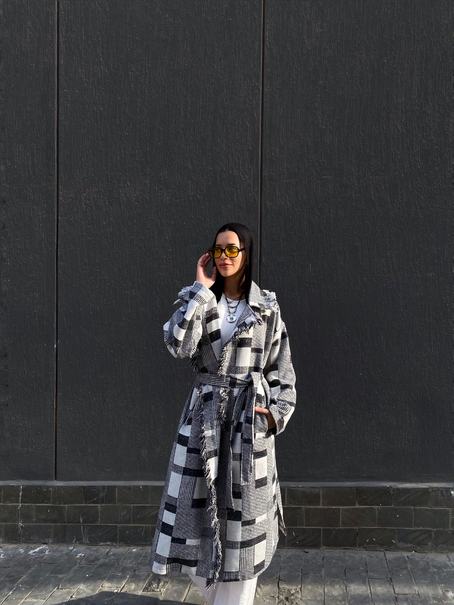 Checkered coat