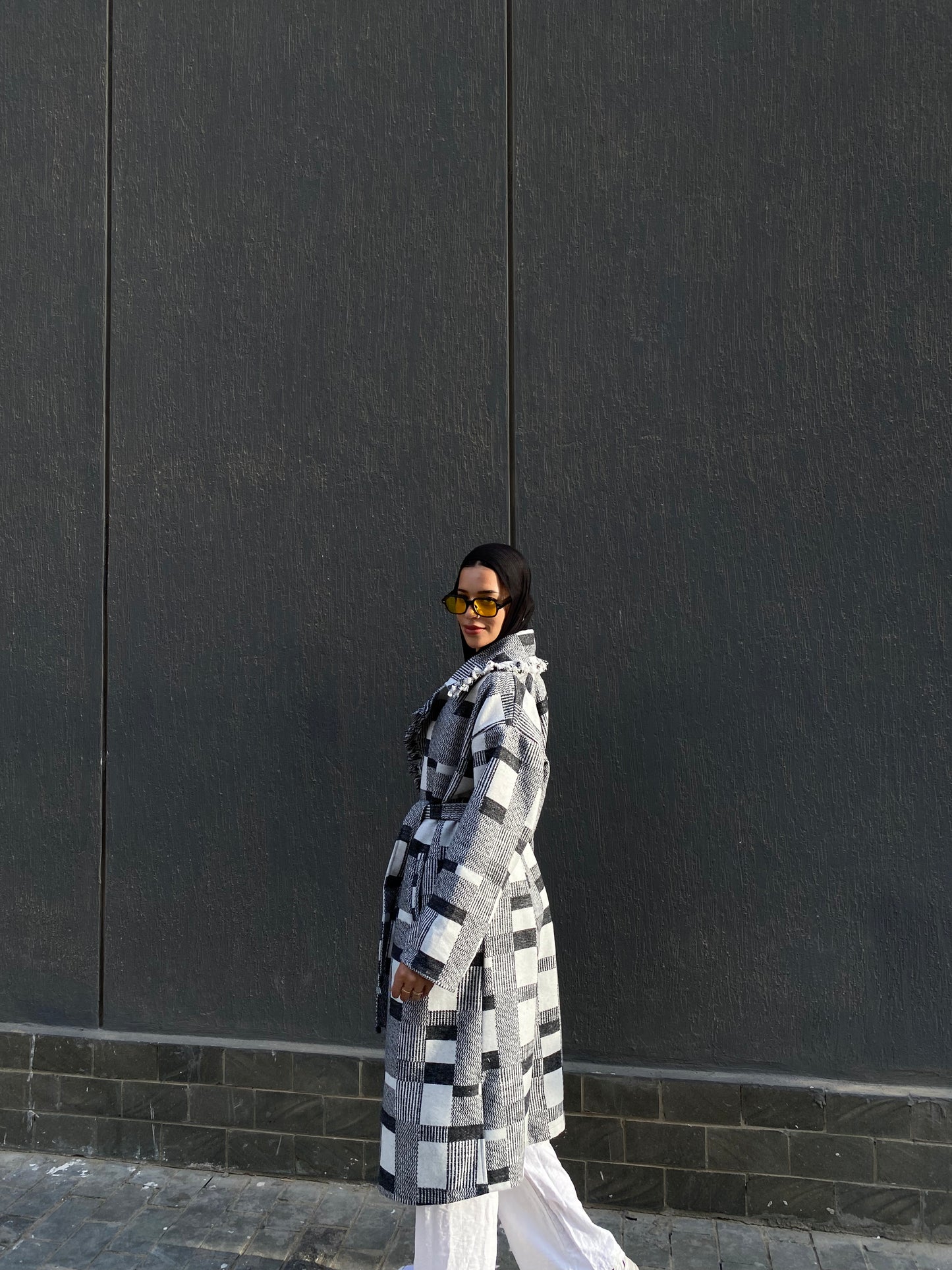 Checkered coat