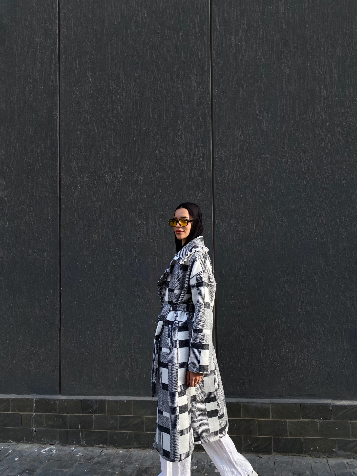 Checkered coat