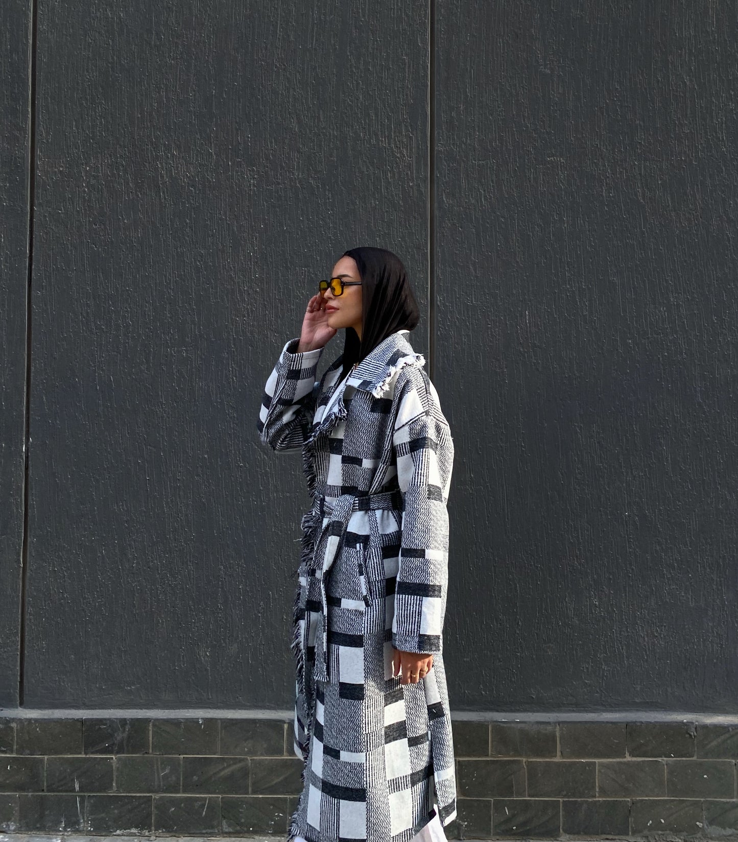Checkered coat