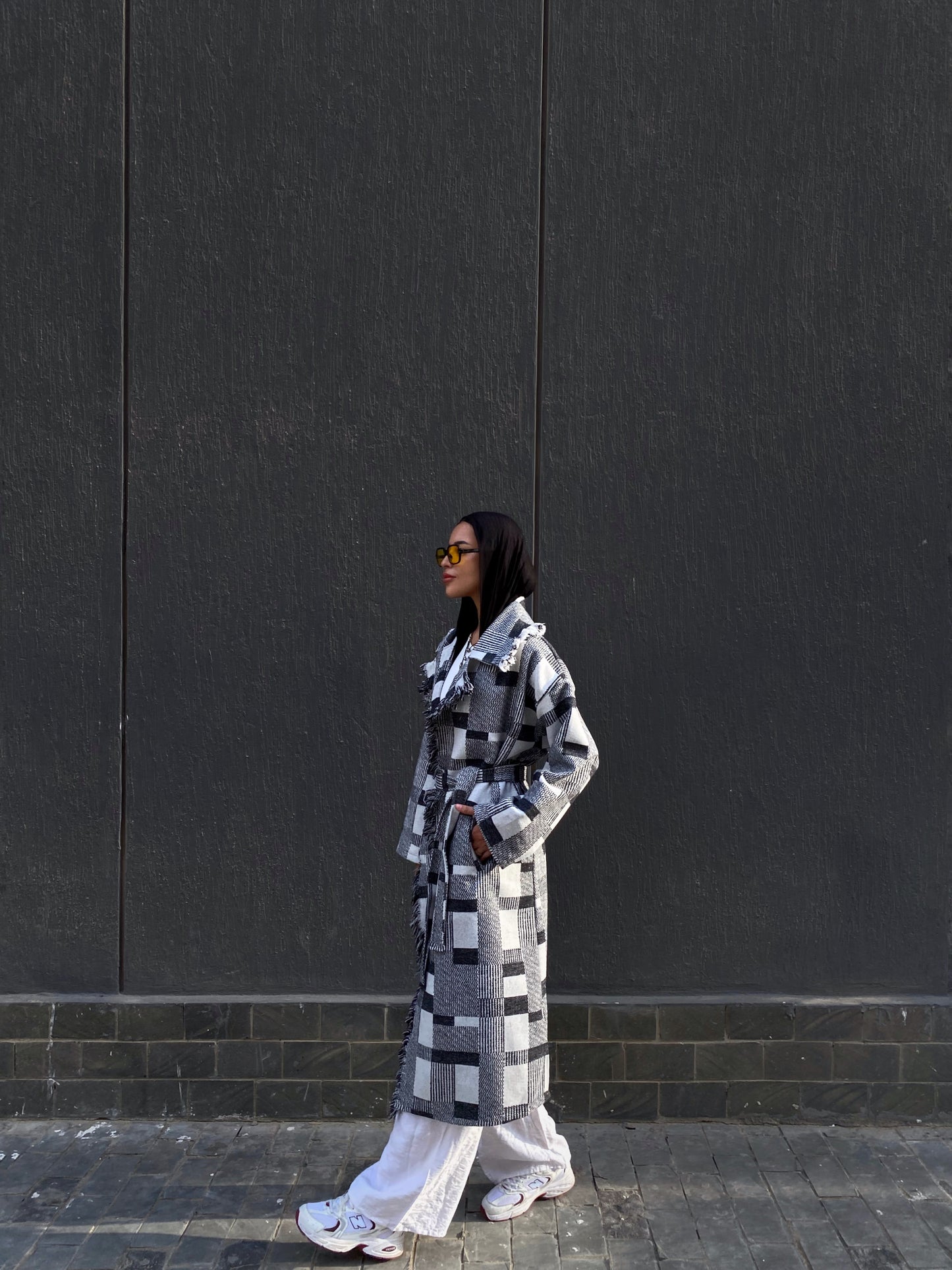 Checkered coat