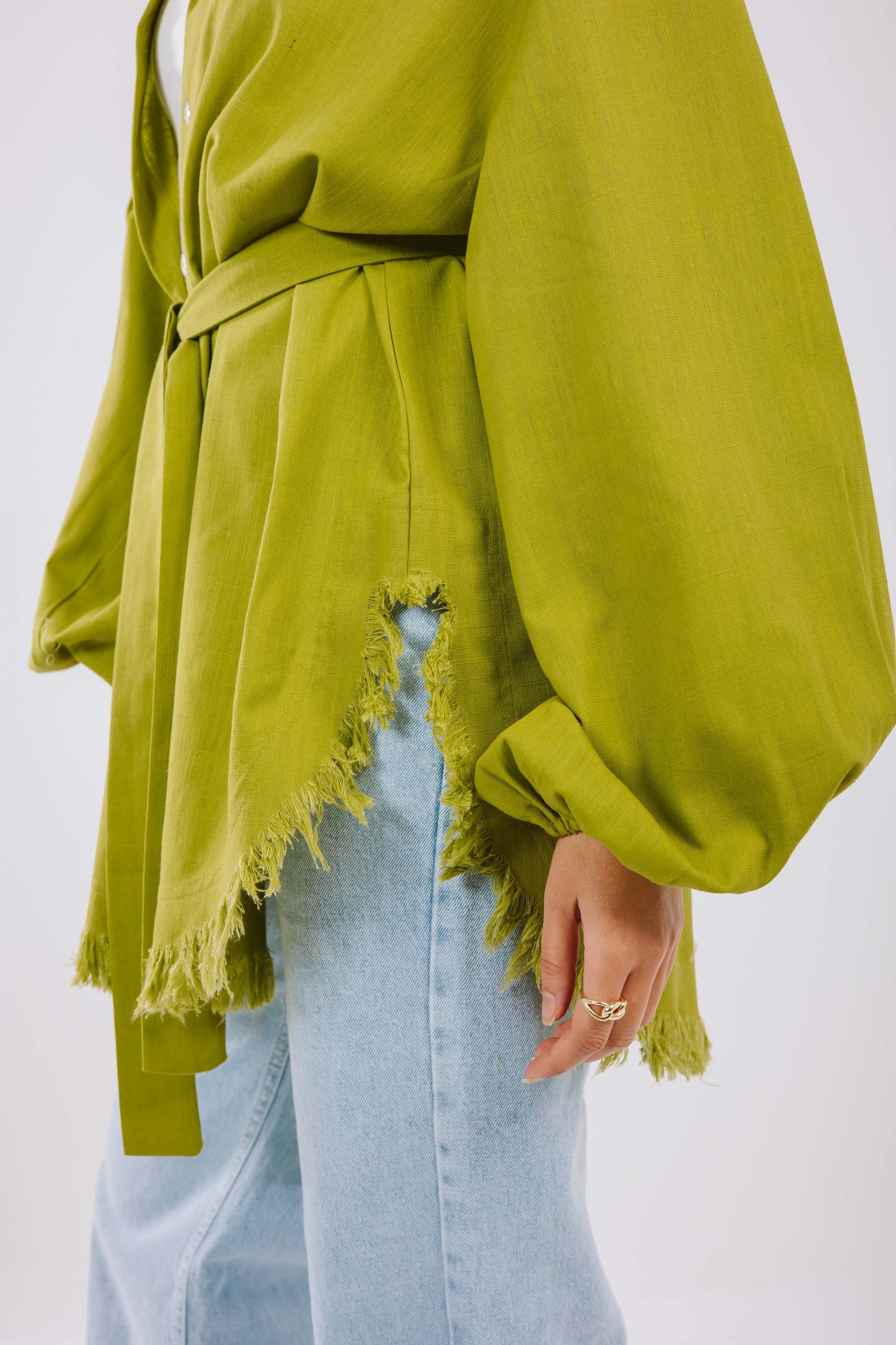 Kokta chemise in lime green
