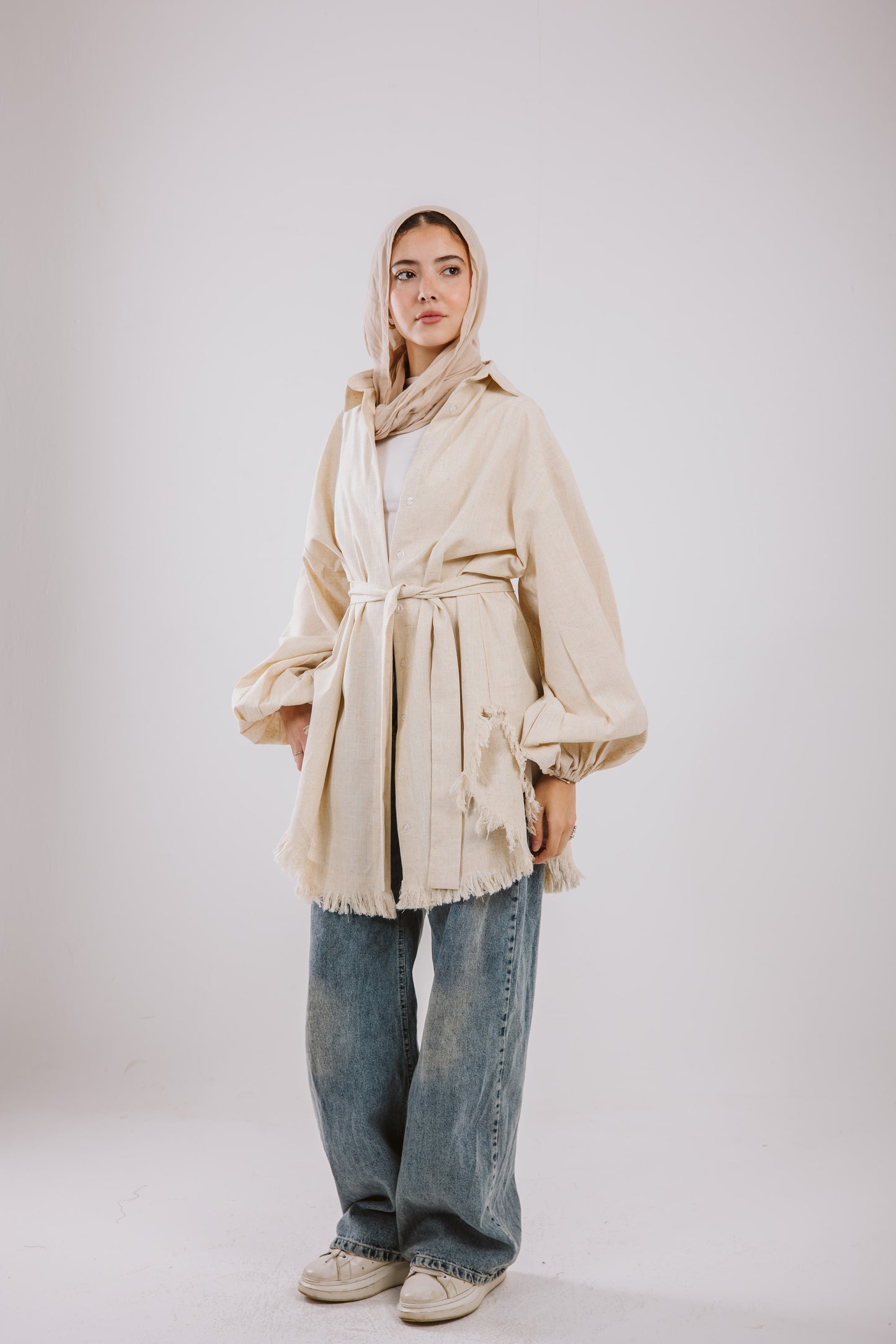 Kokta chemise in beige
