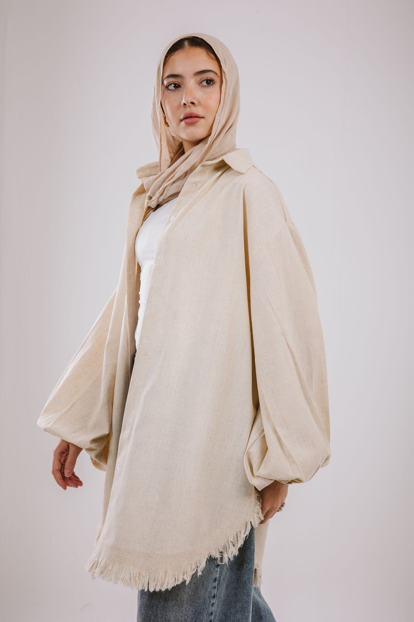 Kokta chemise in beige