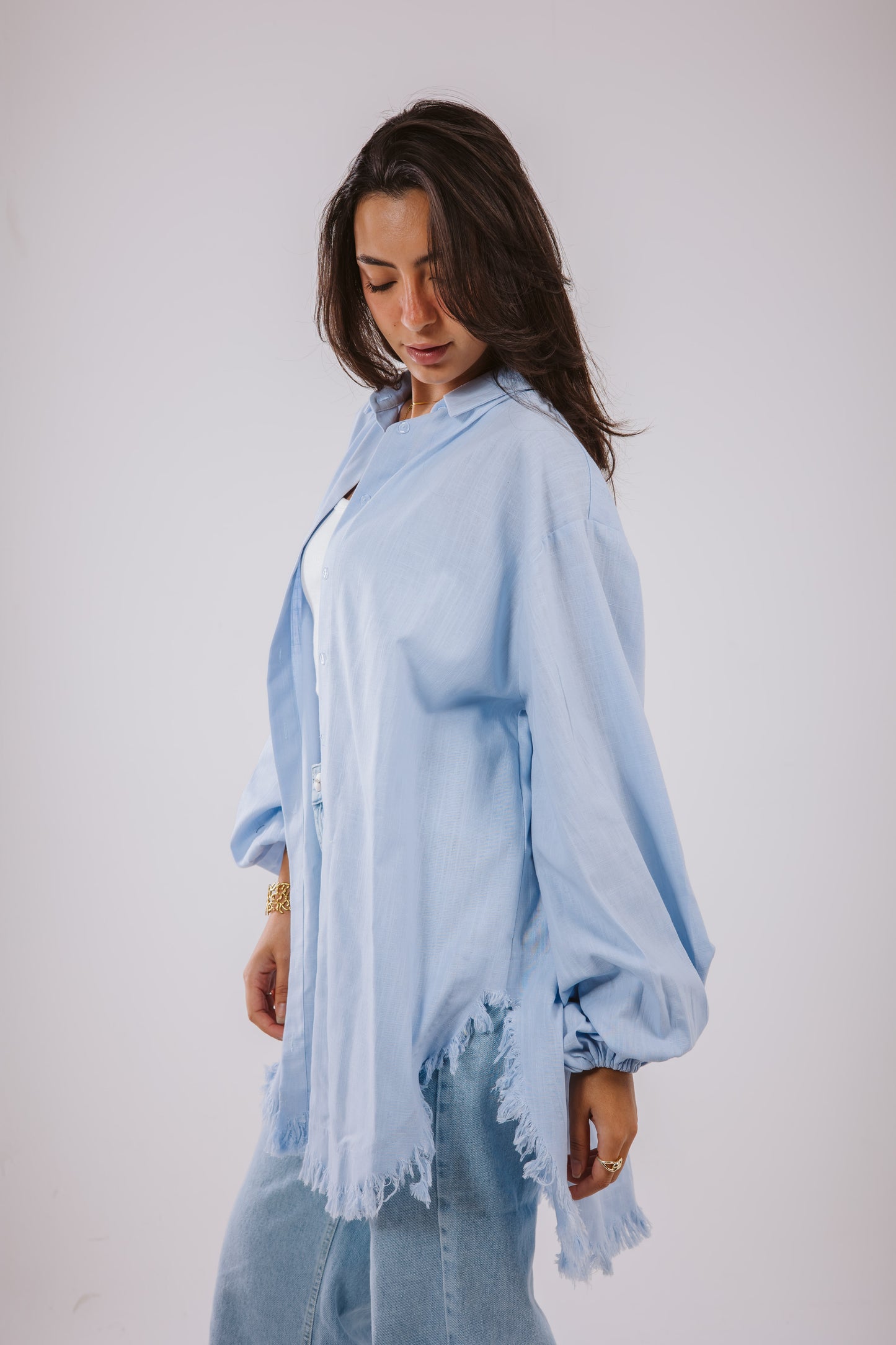 Kokta chemise in babyblue