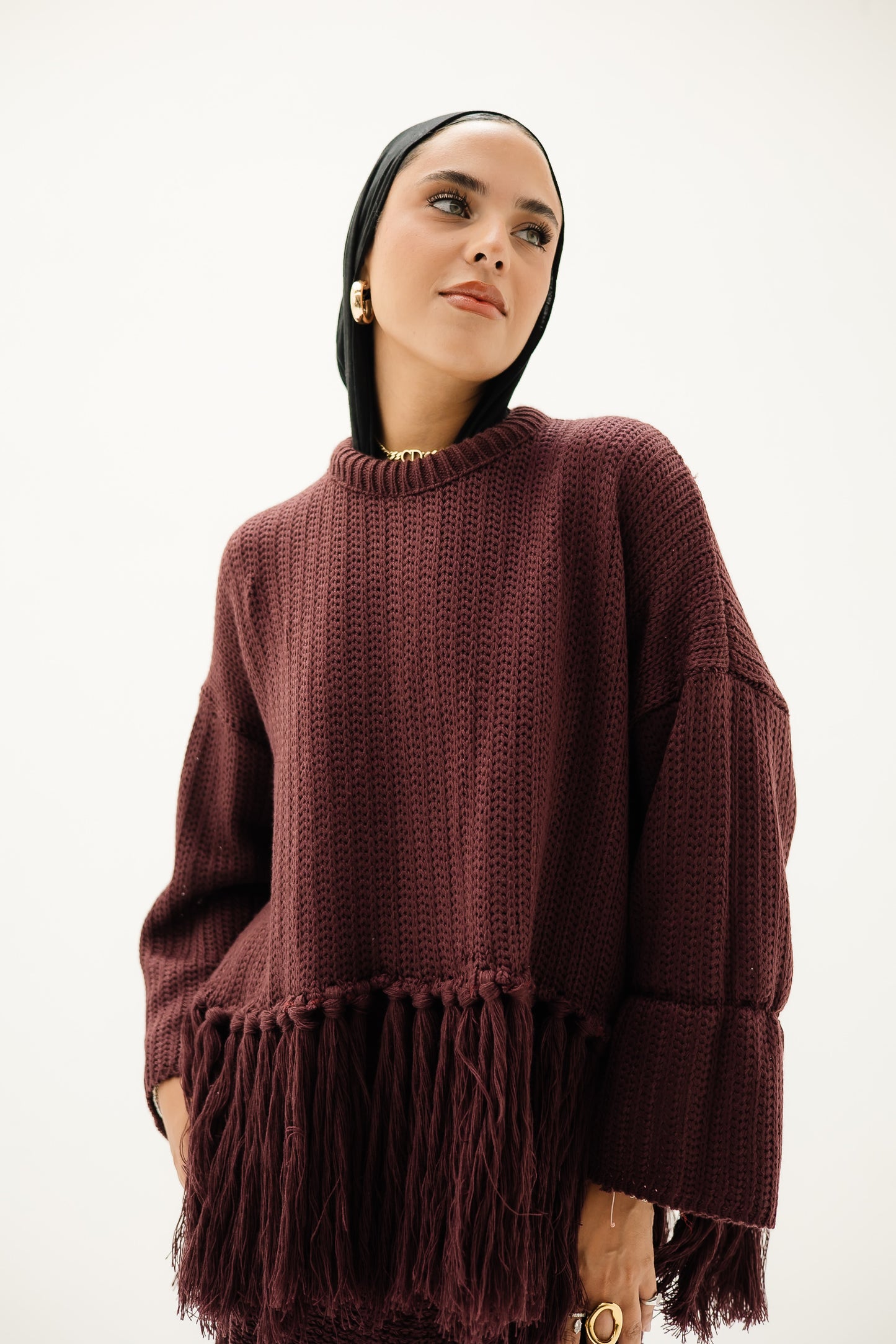 Tassel Flow set in Burgundy