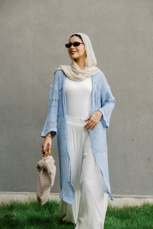 SeaSide Cardigan in Babyblue
