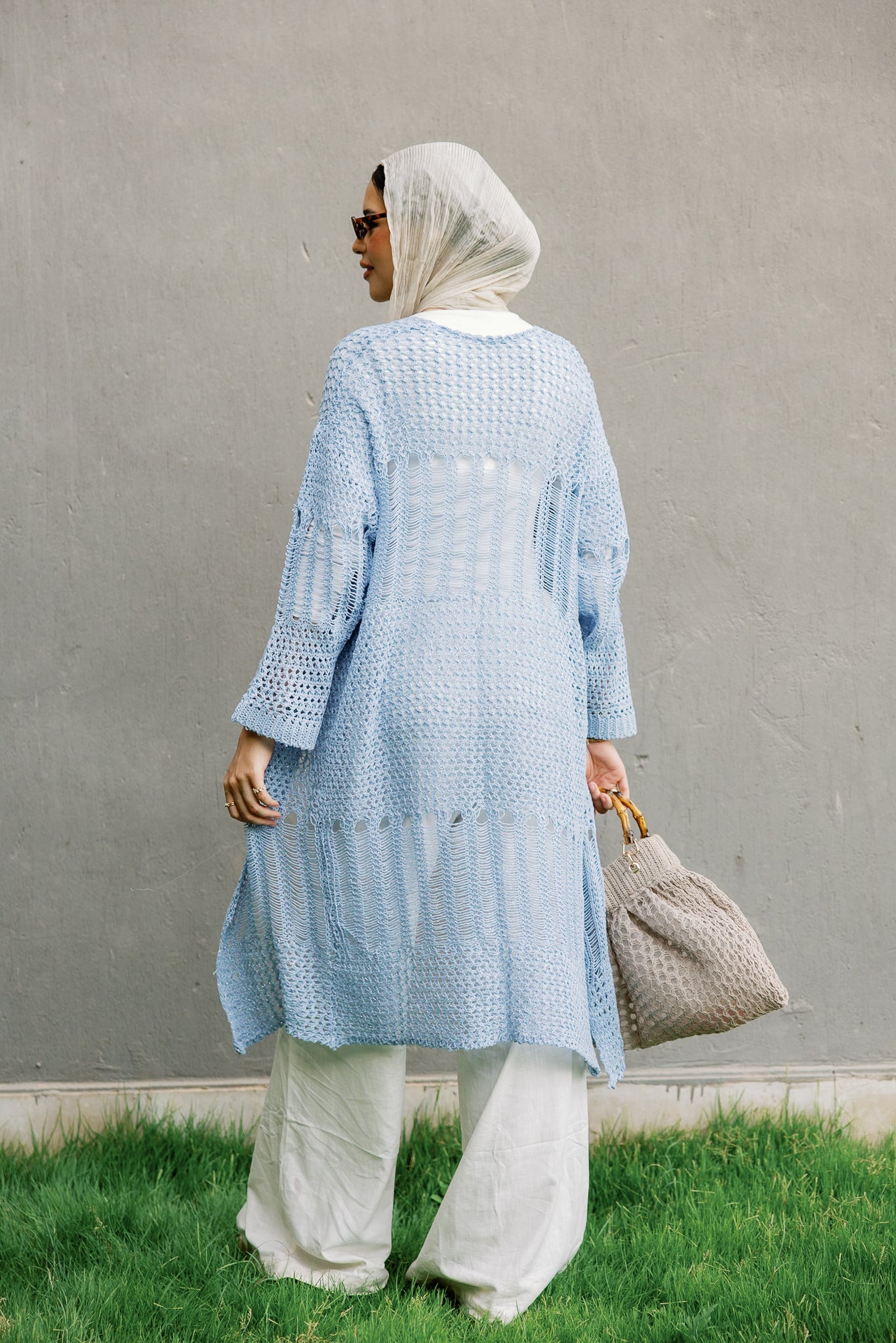 SeaSide Cardigan in Babyblue