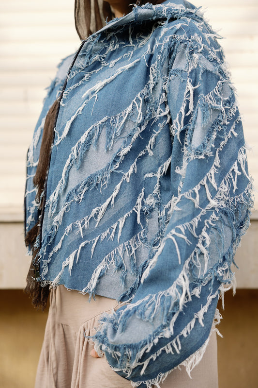 Shredded denim Jacket