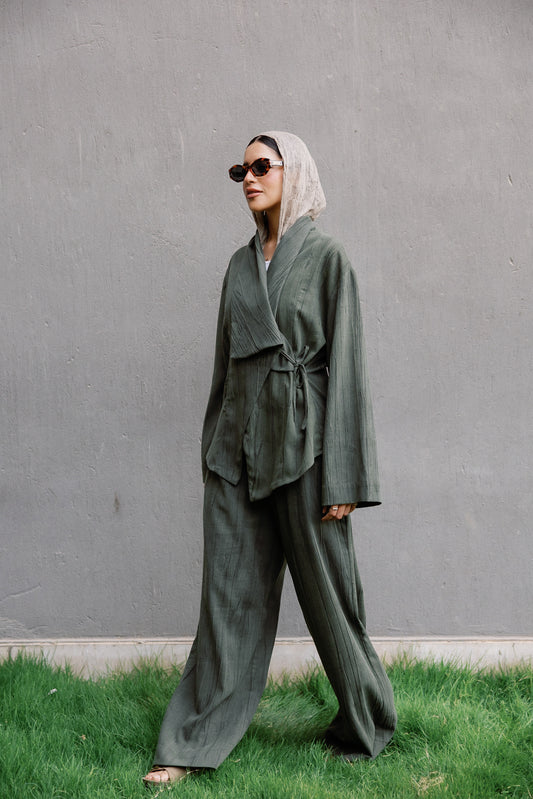Nomade wrap set in Olive