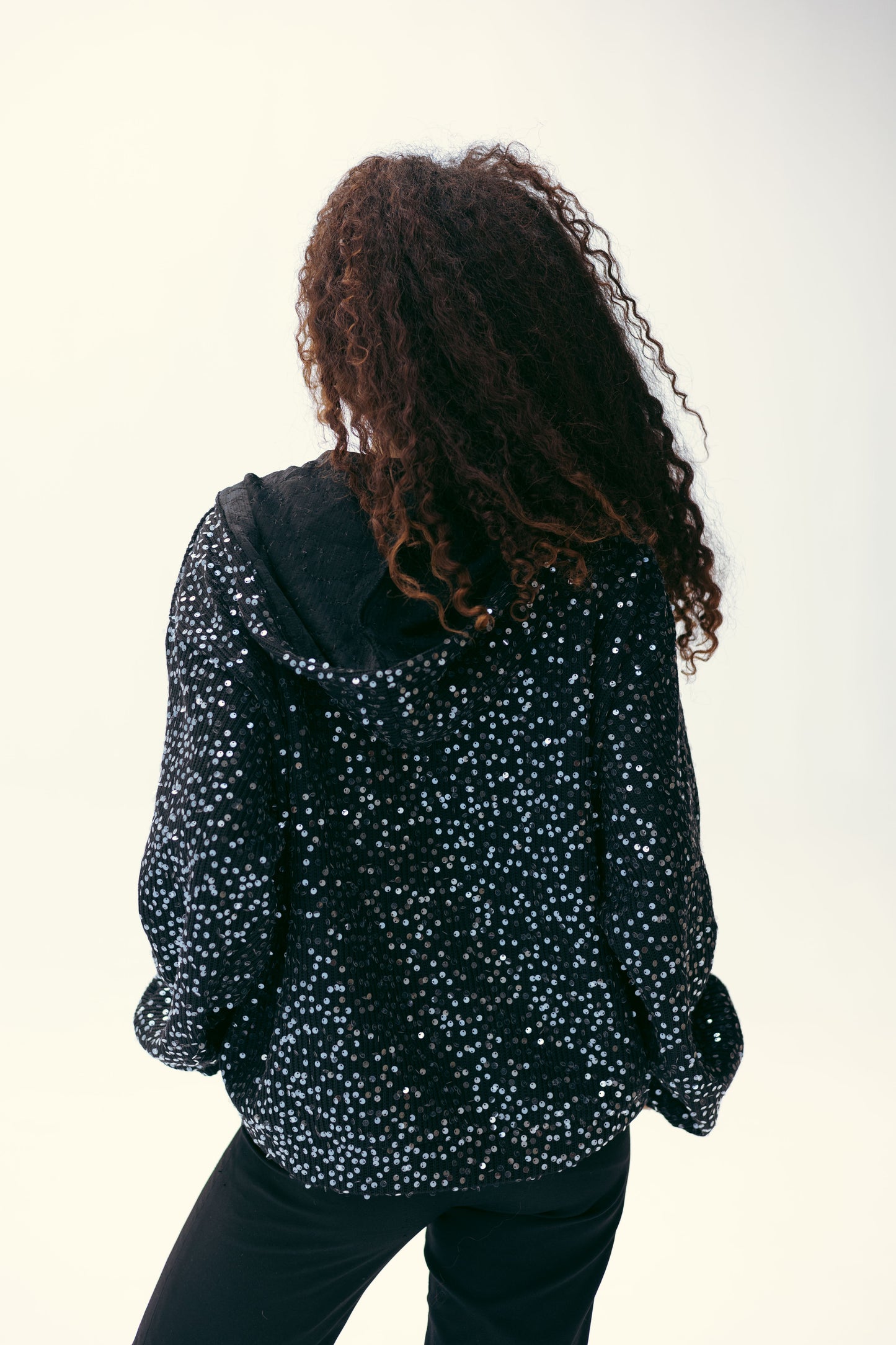 Sequin Statement Jacket in black