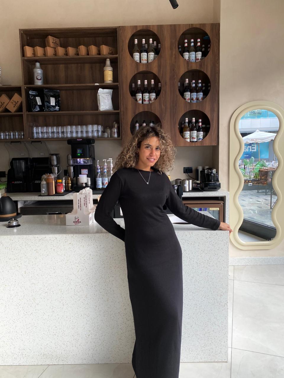 long sleeves basicDress in Black